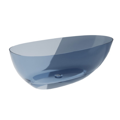 Ванна вільностояча XARA 160х75 Blue Wave, з сифоном клік-клак хром