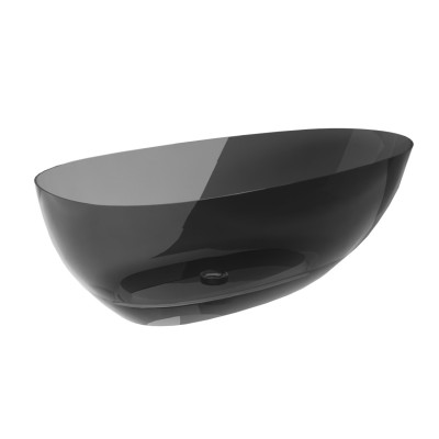 Ванна вільностояча XARA 160х75 Carbon Grey, з сифоном клік-клак хром