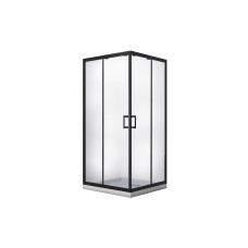 Кабіна квадратна MODERN 90x90x190 скло прозоре, проф. чорний мат