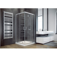 Кабіна квадратна MODERN 80x80x185 скло прозоре, профіль хромований