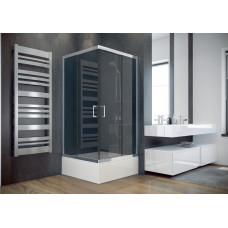 Кабіна квадратна MODERN 90x90x165 універсальна: скло прозоре, профіль хромований