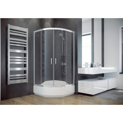 Кабина полукруглая MODERN 80x80x165 универсальная: стекло mrozone, профиль хромированный