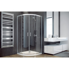 Кабина полукруглая MODERN 90x90x185 универсальная: стекло mrozone, профиль хромированный