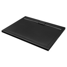 Піддон прямокутний AXIM 120х90x4.5 stone effect чорний + сифон