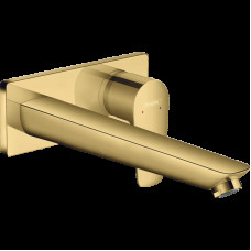 Смеситель Talis E для умывальника со стены скрытого монтажа 225 мм, Polished Gold Optic (71734990)