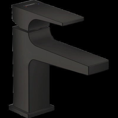Смеситель Metropol 100 для умывальника с донным клапаном push-open, Matt Black (32500670)