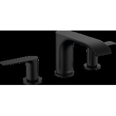Смеситель Vivenis 90 для умывальника на 3 отверстия с донным клапаном pop-up. Matt Black (75033670)