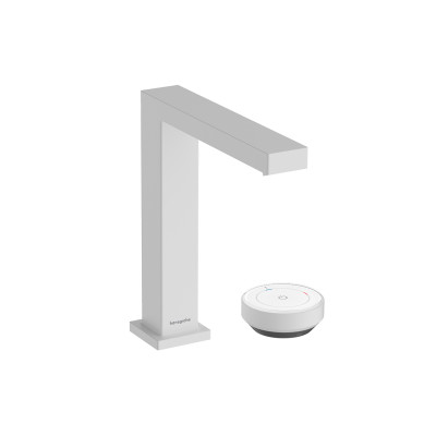 Змішувач Tecturis E 150 CoolStart на 2 отвори для умивальника, Matt White (73053700)