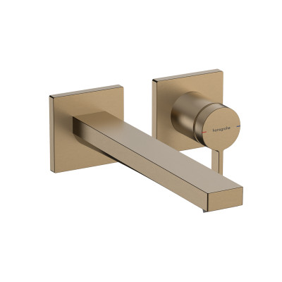 Змішувач Tecturis E 225 для умивальника зі стіни, Brushed Bronze (73051140)