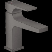 Змішувач Metropol 100 для умивальника з донним клапаном push-open Brushed Black Chrome (32500340)