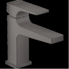 Змішувач Metropol 100 для умивальника з донним клапаном push-open Brushed Black Chrome (32500340)