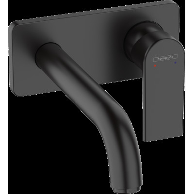 Змішувач Vernis Shape для умивальника зі стіни прихованого монтажу 205 мм Matt Black (71578670)