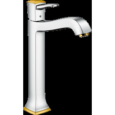 Змішувач Metropol Classic 260 для умивальника з донним клапаном, Chrome/Gold Optic (31303090)