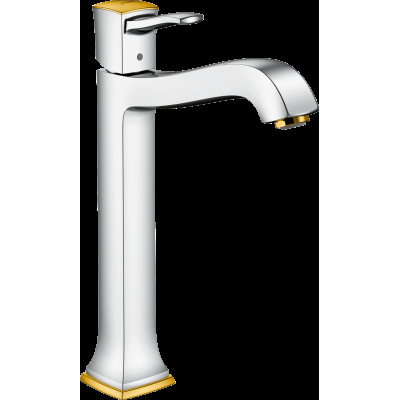 Змішувач Metropol Classic 260 для умивальника з донним клапаном, Chrome/Gold Optic (31303090)