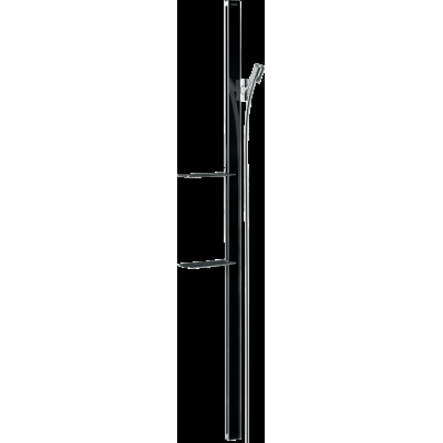 Душова штанга Unica E 150 см зі шлангом 160 см та полицями Black/Сhrome (27645600)