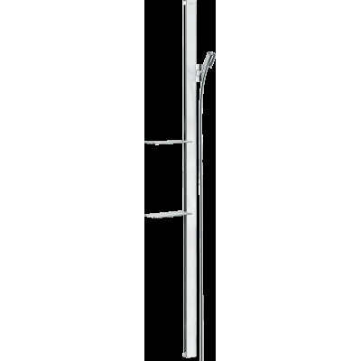 Душевая штанга Unica E 150 см со шлангом 160 см и полками White/Сhrome (27645400)