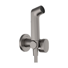 Комплект гигиенического душа S EcoSmart+ на смешанную воду, Brushed Black Chrome (29232340)