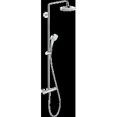 Душова система Croma Select E 180 2jet Showerpipe EcoSmart, 9 л/хв, з термостатом, білий/хром (27257400)