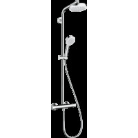 Душова система Crometta Showerpipe 160 1jet з термостатом, білий/хром (27264400)