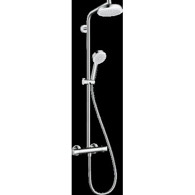 Душова система Crometta Showerpipe 160 1jet з термостатом, білий/хром (27264400)