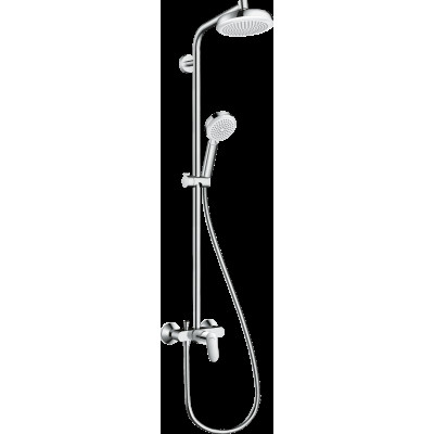 Душевая система Crometta 160 1jet Showerpipe белая/хромированная (27266400)