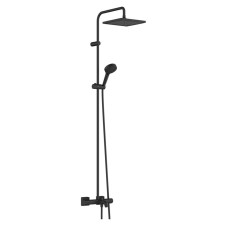 Душова система Vernis Shape Showerpipe 240 1jet з термостатом для ванни, Matt Black (26900670)