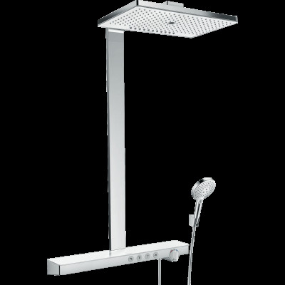 Душова система Rainmaker Select Showerpipe 460 3jet з термостатом EcoSmart, хром/білий (27029400)