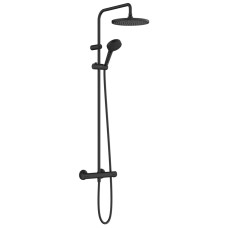 Душова система Vernis Blend Showerpipe 240 1jet EcoSmart з термостатом, Matt Black (26428670)