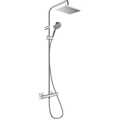 Душова система Vernis Shape Showerpipe 230 1jet EcoSmart з термостатом Chrome (26097000)
