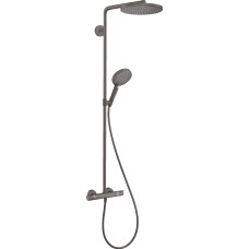 Душова система Raindance S 240 Showerpipe PowderRain 1jetP з термостатом Brushed Black Chrome (27633340)