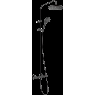 Душевая система Vernis Blend Showerpipe 200 1jet с термостатом Matt Black (26276670)