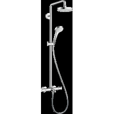 Душевая система Croma Select S Showerpipe 180 2jet с термостатом для ванны, белый/хром (27351400)
