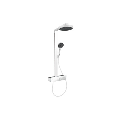 Душова система Rainfinity Showerpipe 250 1jet EcoSmart з термостатом ShowerTablet 350, Matt White (28742700)