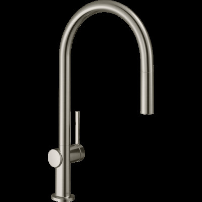 Змішувач Talis 210 1jet кухонний з витяжним виливом Sbox Stainless Steel (72803800)