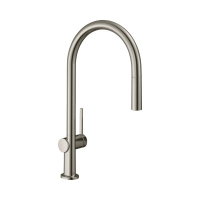 Змішувач Talis 210 1jet кухонний з витяжним виливом Stainless Steel (72802800)