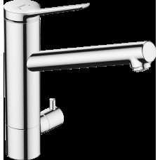 Змішувач Zesis M33 200 1jet кухонний з запірним клапаном (74808000) Chrome