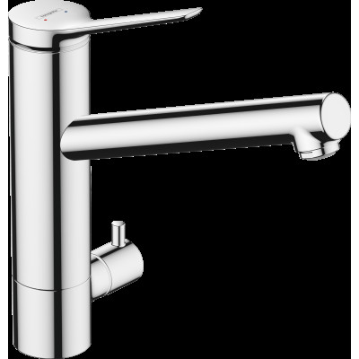 Змішувач Zesis M33 200 1jet кухонний з запірним клапаном (74808000) Chrome