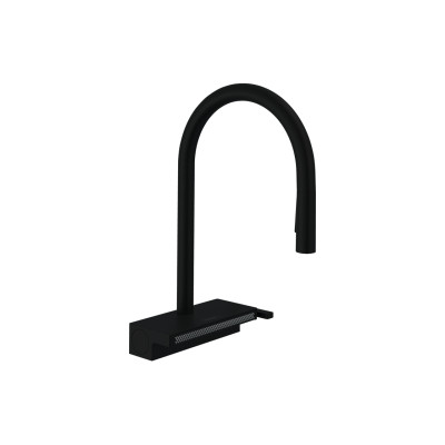 Змішувач Aquno Select M81 170 3jet кухонний з витяжним виливом Sbox (73831670) Black Matt