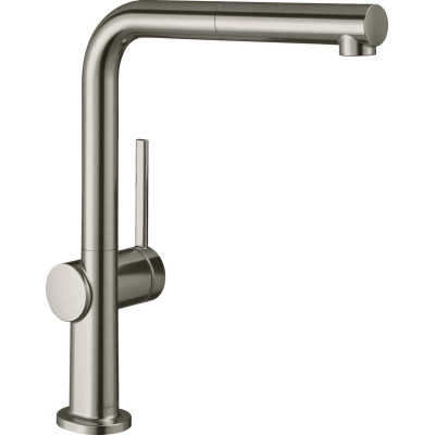 Змішувач Talis 270 1jet кухонний з витяжним виливом Sbox (72809800) Stainless Steel
