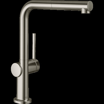 Змішувач Talis M54 270 1jet кухонний з витяжним виливом (72808800) Stainless Steel