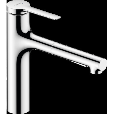 Змішувач Zesis M33 160 2jet кухонний з витяжним виливом (74801000) Chrome
