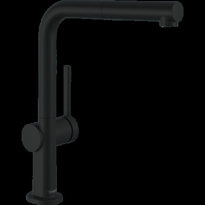 Змішувач Talis M54 270 1jet кухонний з витяжним виливом Matt Black (72808670)