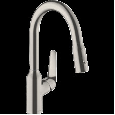Смеситель M42-H180 для кухни с выдвижным изливом Stainless Steel Finish (71801800)