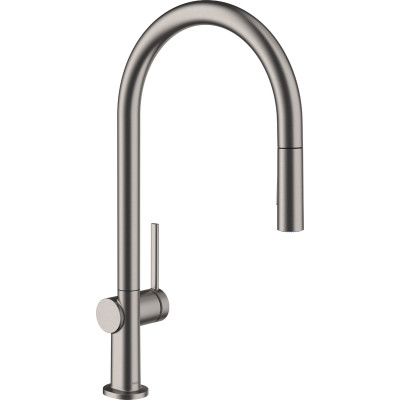 Змішувач Talis M54 210 2jet кухонний з витяжним виливом Brushed Black Chrome (72800340)