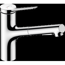 Змішувач Zesis M33 150 2jet кухонний з витяжним виливом (74800000) Chrome