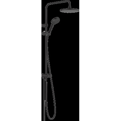 Душова система Vernis Blend Showerpipe 200 1jet Reno EcoSmart без змішувача, Matt Black (26099670)
