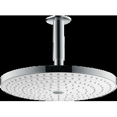 Верхний душ Raindance Select S 300 2jet с держателем с потолка, хром/белый (27337400)