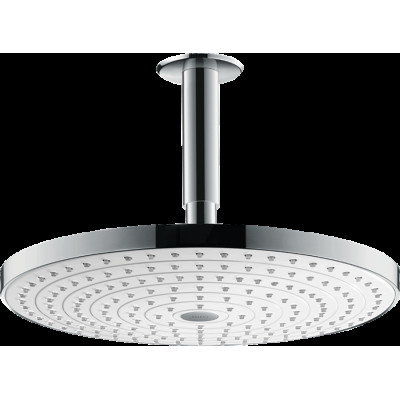 Верхний душ Raindance Select S 300 2jet с держателем с потолка, хром/белый (27337400)