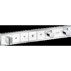 Термостат скрытого монтажа RainSelect на 4 клавиши, Chrome/White (15357400)