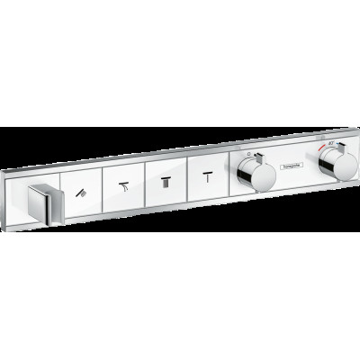 Термостат скрытого монтажа RainSelect на 4 клавиши, Chrome/White (15357400)